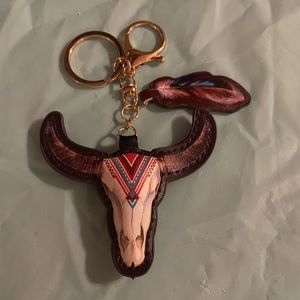 Multi colored punchy/western keychain